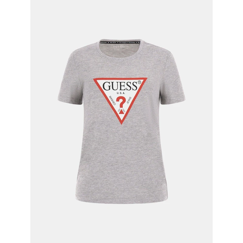 Image of Guess Guess Ss Cn Orig Tee Ld64 Lt Melange Grey female 12 (M)