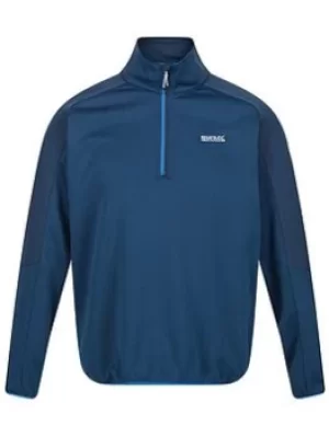 Image of Regatta Highton Half Zip Fleece, Blue/Navy Size M Men
