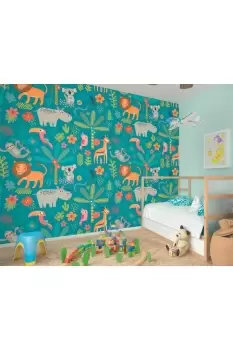Image of Jungle Animals Wall Mural