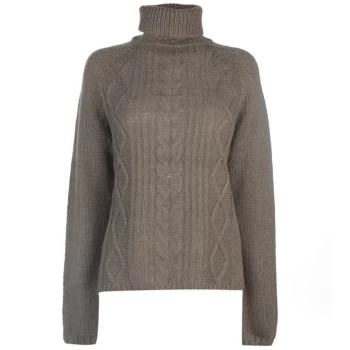Image of Label Lab Label Chunky Cable Knit Jumper Ladies - Mink