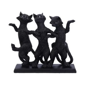 Image of Purrfect Posture Dancing Black Cats Figurine