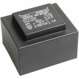 Image of PCB mount transformer 1 x 230 V 1 x 8 V AC 10 VA 1250 mA
