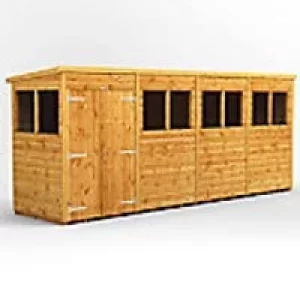 Image of Power Garden Shed 164PPDD Golden Brown 16x4