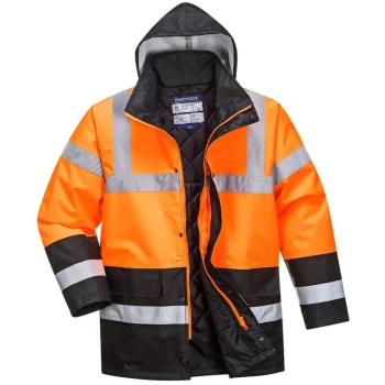 Image of S467OBRM - sz M Hi-Vis Two Tone Traffic Jacket - Orange/Black - Portwest