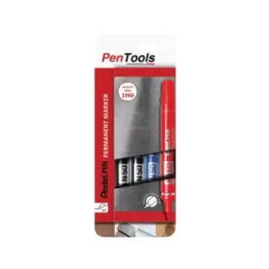 Image of Pentel N50 Permanent Marker Bullet Assorted (Pack of 4) N50-PRO4ABCEU