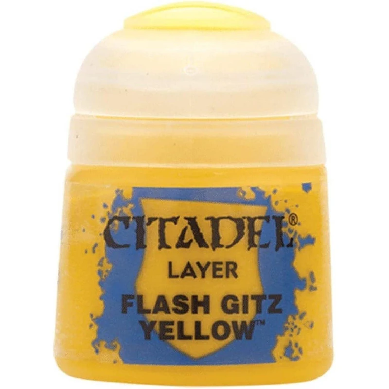 Image of Citadel Games Workshop Colour Layer: Flash Gitz Yellow (12ml) Paint Multi