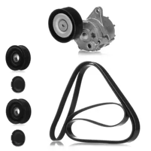 Image of SNR V-ribbed belt set MERCEDES-BENZ KA851.01 059903341A,059903341E,059903341J Serpentine belt kit,Auxiliary belt kit,Poly V-belt kit,V-ribbed belt kit