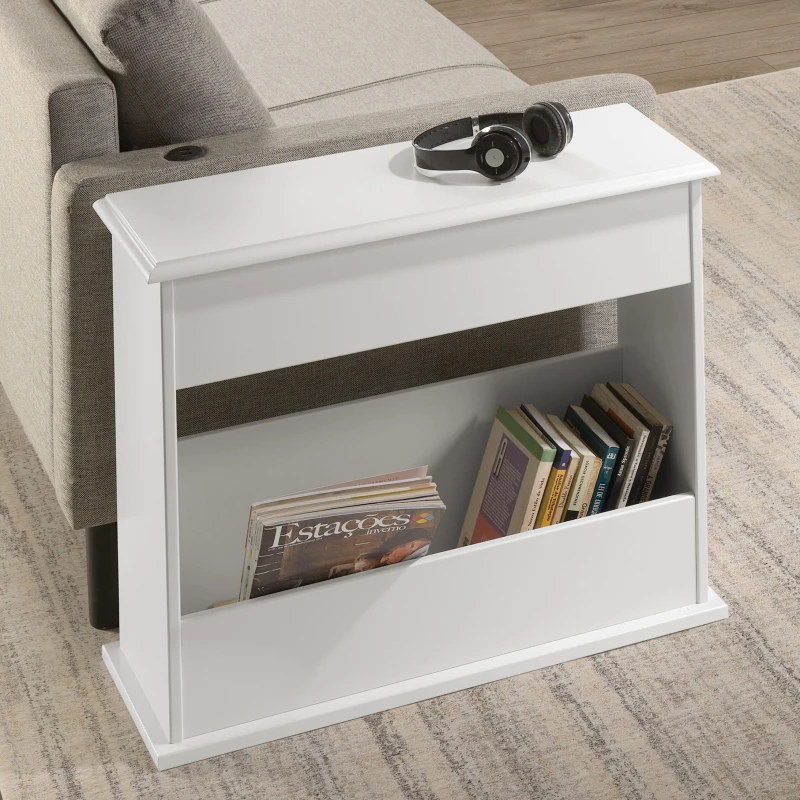 Image of Seconique Stratford Sofa End Table - White 300-302-068