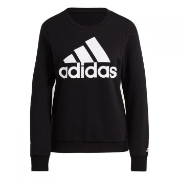 Image of adidas Essentials Relaxed Logo Sweatshirt Womens - Black / White
