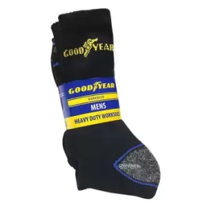 Image of Goodyear 5 Pack Heavy Duty Work Socks Mens - Black