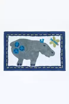Image of Cotton Tufted Washable Hippo Children Rug