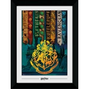 Image of Harry Potter House Flags Collector Print