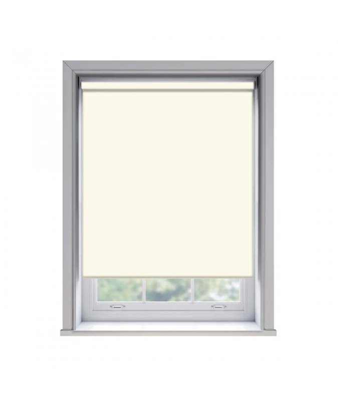 Image of New Edge Blinds No Drill Cream Thermal Blackout Roller Blind 170cm Drop Size: 155cm width x 165cm drop Cream Unisex 155cm width x 165cm drop