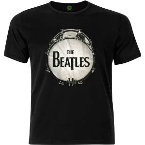 Image of The Beatles - Drum Unisex Medium T-Shirt - Black