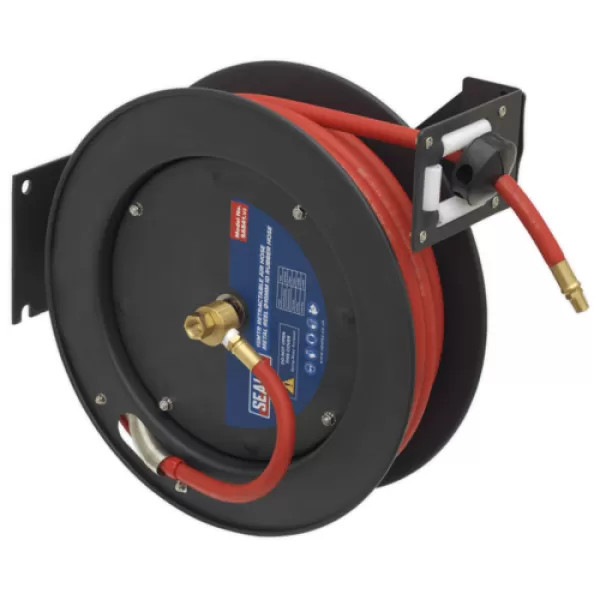 Image of Sealey 15m Retractable Air Hose Metal Reel