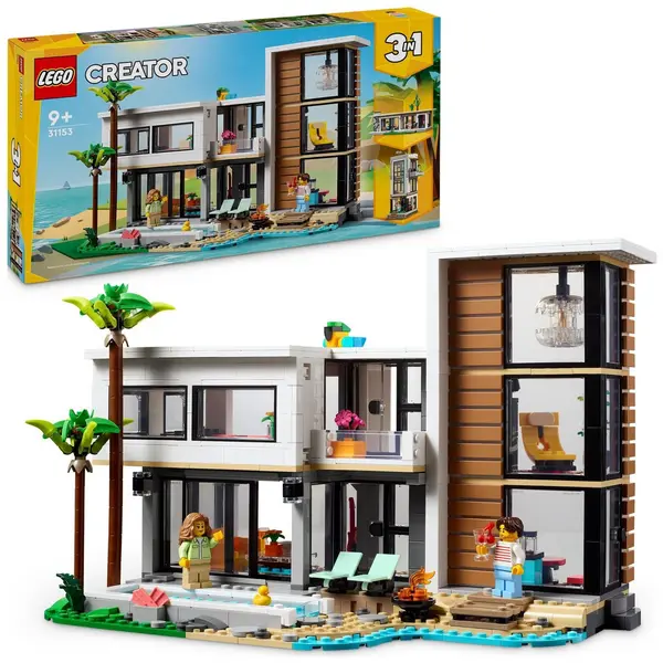 Image of LEGO LEGO Creator 3in1 Modern House Building Set for Kids 31153