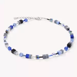 Image of Coeur De Lion Classic GEOCUBE Haematite Necklace Blue