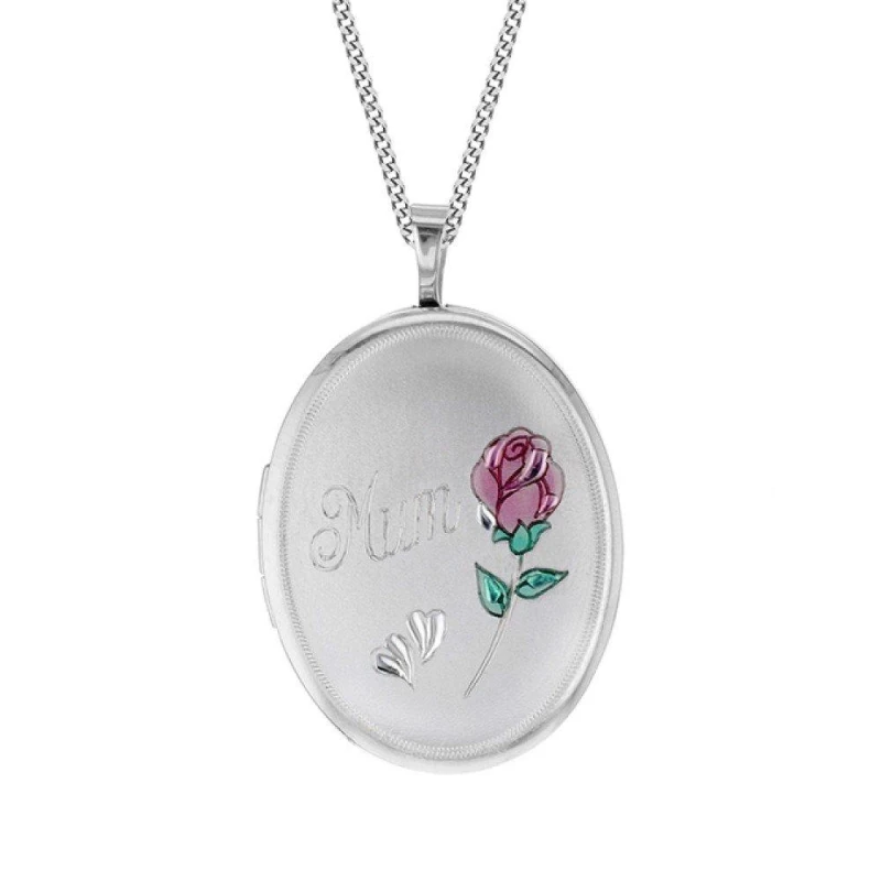 Image of Be You Sterling Silver Mum Locket necklace Silver female 18inch