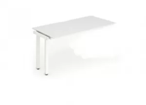 Image of Trexus Bench Desk Single Extension White Leg 1400x800mm White Ref