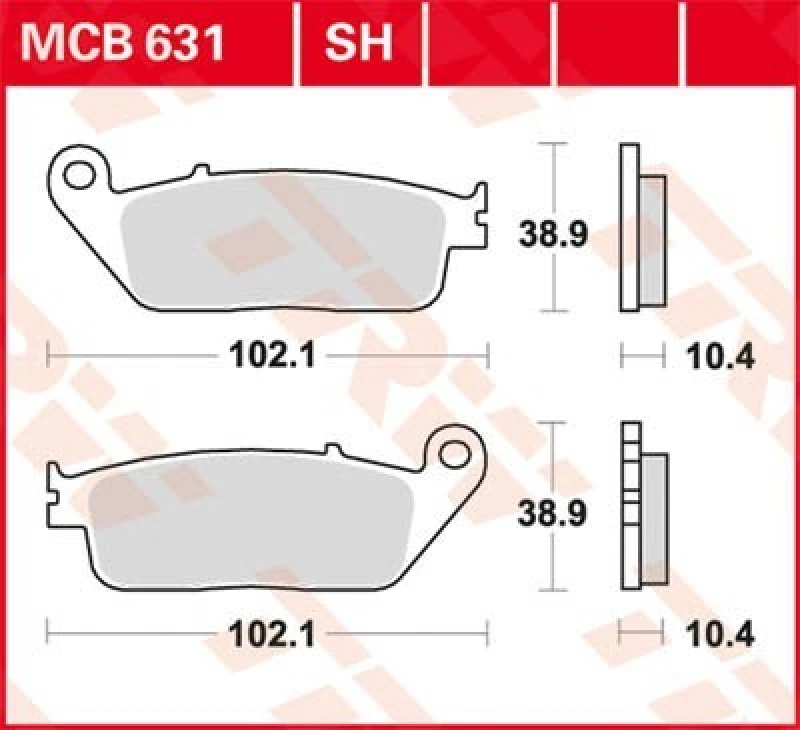 Image of TRW Lucas Brake lining MCB631