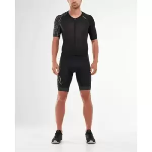 Image of 2XU Compression Full Zip Sleeved Trisuit - Black