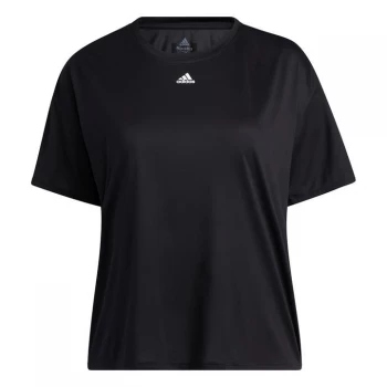Image of adidas Training 3-Stripes AEROREADY T-Shirt (Plus Size) W - Black