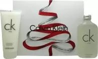Image of Calvin Klein CK One Gift Set 200ml Eau de Toilette + 200ml Body Lotion - Christmas Edition