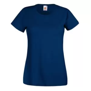 Image of Fruit Of The Loom Ladies/Womens Lady-Fit Valueweight Short Sleeve T-Shirt (M) (Navy)
