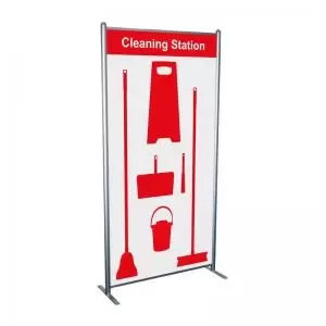 Image of Shadowboard in Multi Purpose Frame - Cleaning station Style B Red With