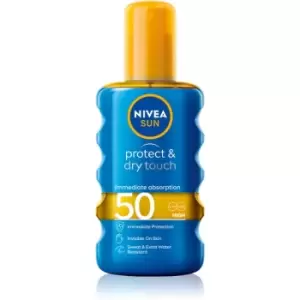 Image of Nivea Sun Protect and Dry Fast Absorbing Sun Cream Spray SPF 30 200ml