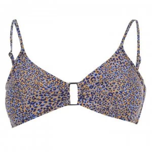 Image of Seafolly Seafolly Spirit Animal Ring Front Bralette Bikini Top - Reflex Blue