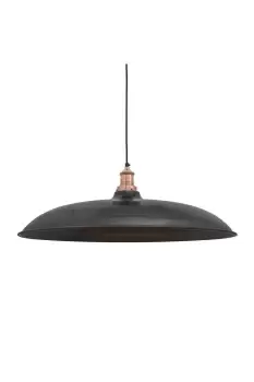 Image of Brooklyn Giant Bowl Pendant, 24 Inch, Pewter, Copper Holder