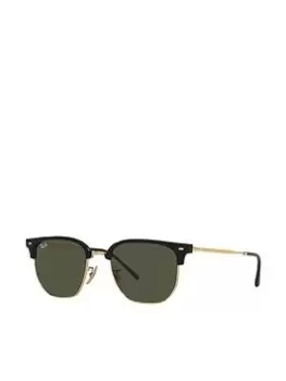 Image of Ray-Ban New Clubmaster Irregular Sunglasses -Black, Women