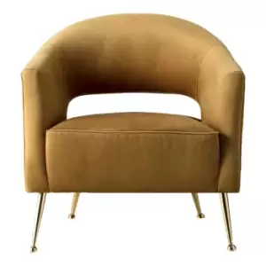 Image of Crossland Grove Royan Armchair Gold Velvet
