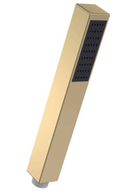 Image of Balterley Minimalist Square Single Function Shower Handset Brushed Brass Bronze