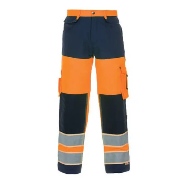 Image of Hydrowear Hydrowear Idstein High Visibility GID Two Tone Trousers Orange/Navy Blue 46 HYD131030ORN46