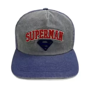 Image of DC Superman - Collegiate Text (Baseball Cap) One Size