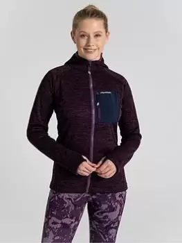 Image of Craghoppers TRINA HOODED FLEECE FZ JACKET - Damson, Damson, Size 20, Women