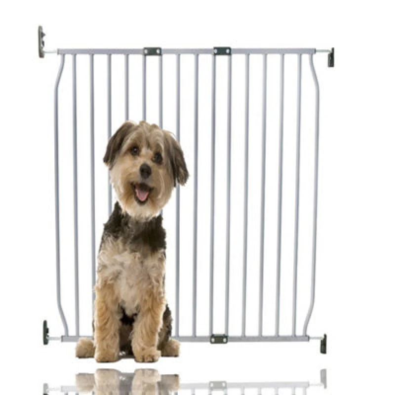 Image of Bettacare Eco Screw Fit Pet Gate, Grey, 90Cm - 100Cm, Screw Fitted Dog Gate, Safety Gate For Puppy