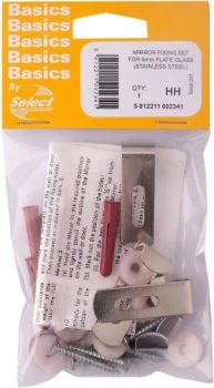 Image of Select Hardware Mirror Fixings 6 Piece Set (1 Pack)