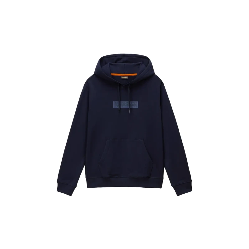 Image of Hooded sweatshirt Napapijri Box Logo Bleu Male 3XL