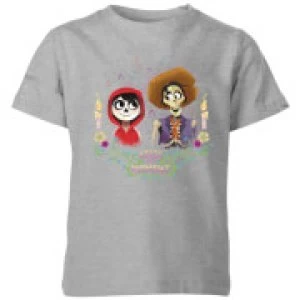 Image of Coco Miguel And Hector Kids T-Shirt - Grey - 7-8 Years