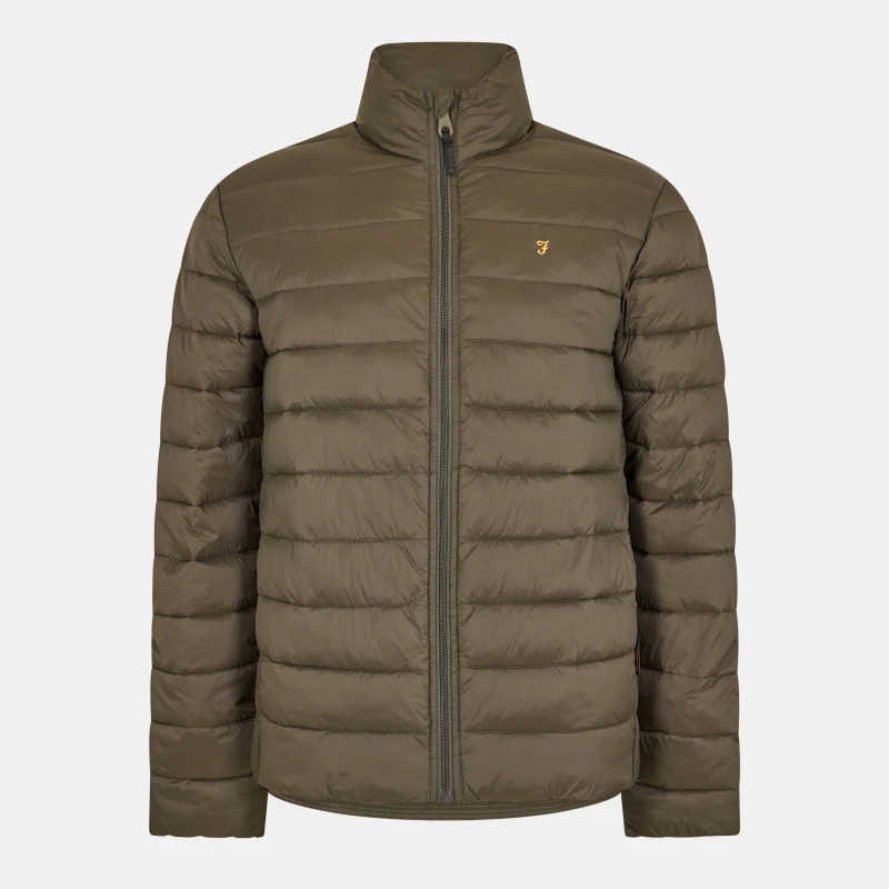 Image of Farah Mens Joel Quilted Jacket Evergreen male X Small