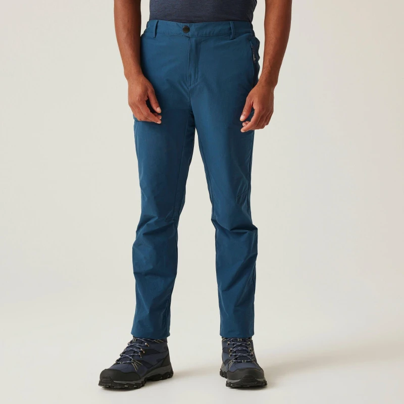 Image of Regatta Regatta Men 'Highton' Hiking Trousers in Dark Navy Size: 42L Dark Navy 42L Male 5063019995809