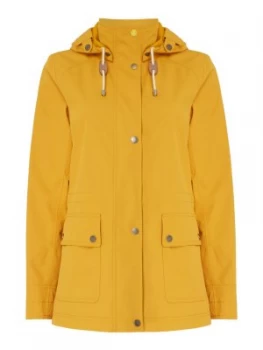 Image of Barbour Waterproof Hawkins Coat With Detachable Hood Yellow
