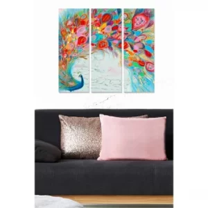 Image of MDF7436501594558 Multicolor Decorative MDF Painting (3 Pieces)