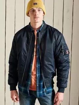 Image of Superdry Bomber Jacket - Navy Size M Men