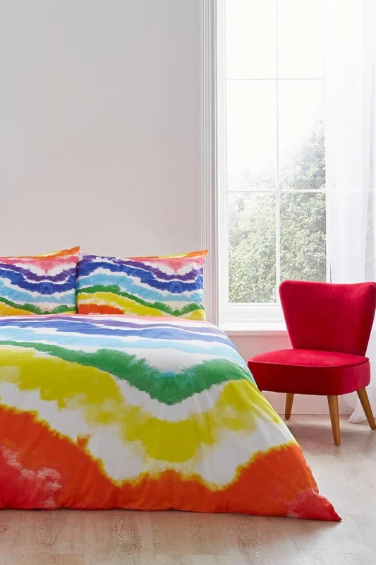 Image of Martex Pride Tie Dye Duvet Cover Set, 100% Cotton Multi