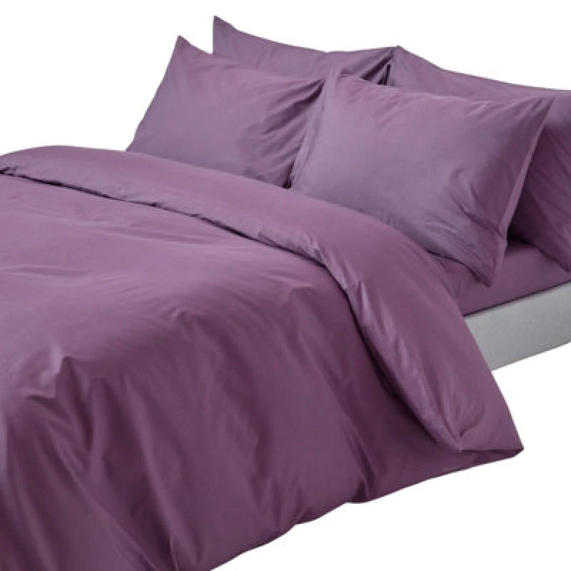 Image of Homescapes Grape Egyptian Cotton Single Duvet Cover With One Pillowcase, 200 Tc