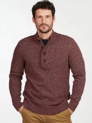 Image of Barbour Sid Half Zip Jumper, Crimson Size XL Men